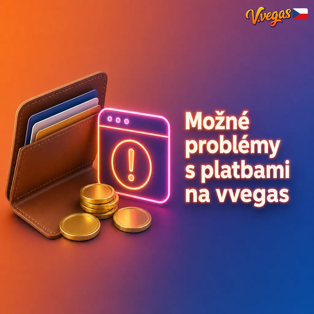 Ilustrace řešení problémů s platbami na vvegas – zamítnutý vklad, zpožděný výběr a limity transakcí.