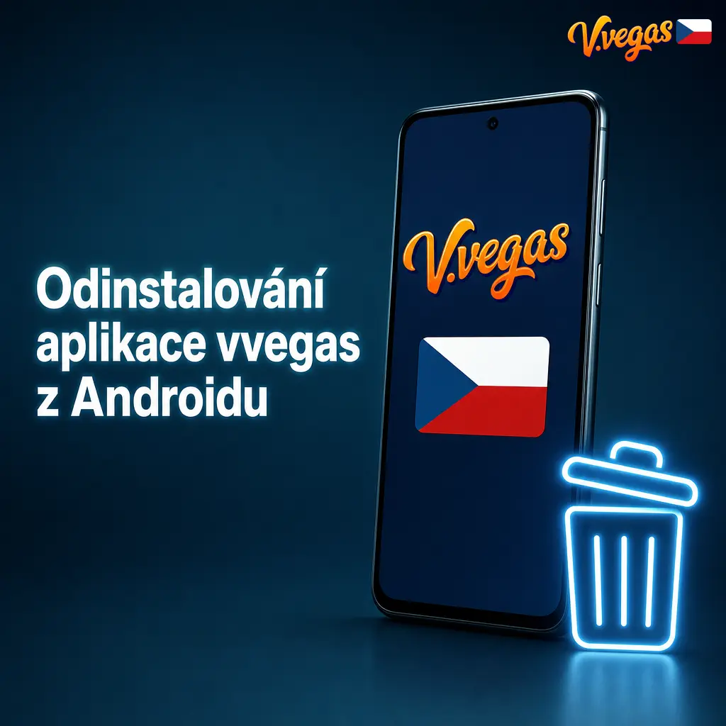 Návod na odinstalování aplikace vvegas z Androidu přes Nastavení a sekci Aplikace