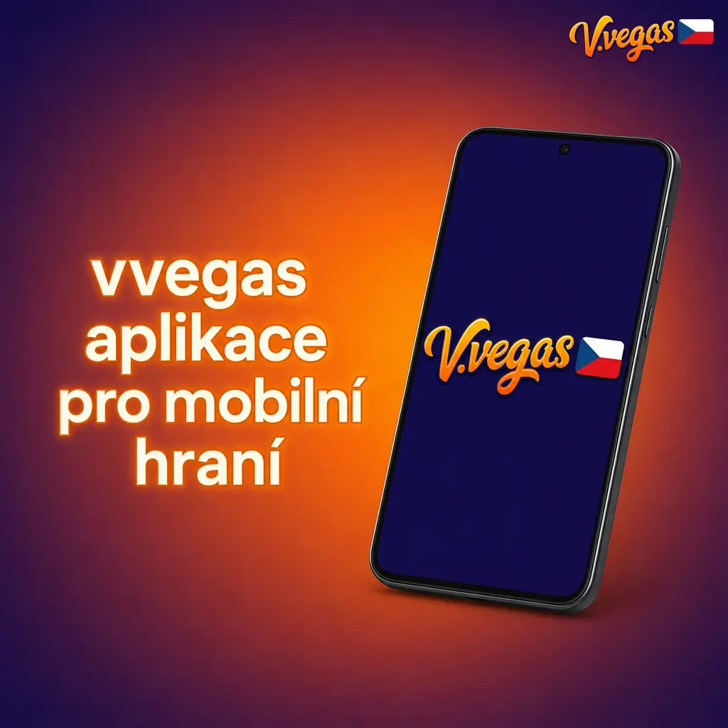 Vvegas mobilní aplikace v prohlížeči s automaty, stolními hrami a živým kasinem na dotykovém displeji